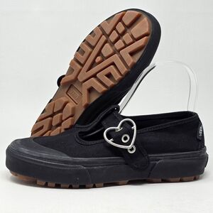 Vans Style 93 Black Mary Jane Sneakers Heart Buckle VN0A3XTJBKA Women’s 5.5 NEW